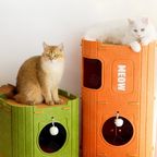 Modular Horizon Cat Tunnel & Lounge - Adhesive-Free Eco-Felt