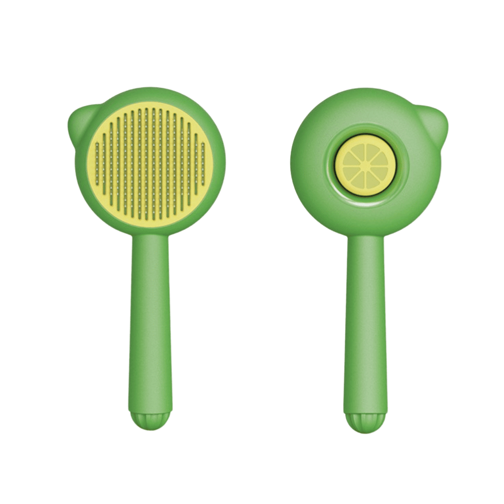 Cat Grooming Brush with Fur Remover by CATATI SELECTED - Yellow - Grooming - Catati