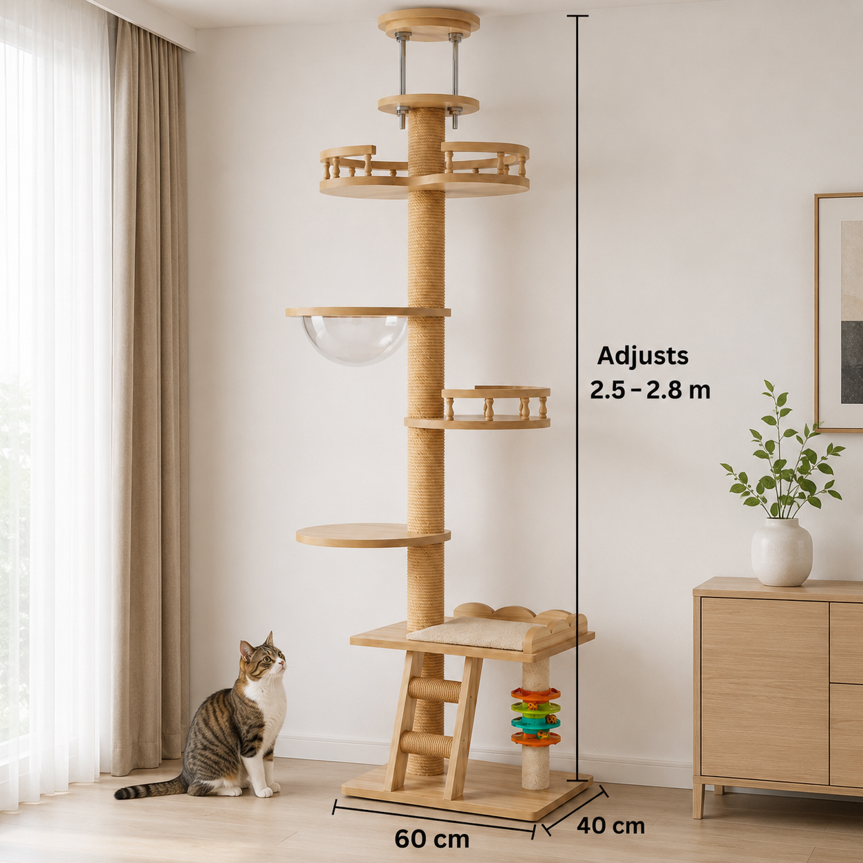 Floor-to-Ceiling Cat Tower