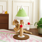 Cedar Cat Scratching Post - Sisal & Snow-Cap Design