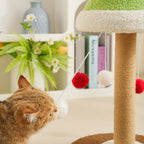 Cedar Cat Scratching Post - Sisal & Snow-Cap Design