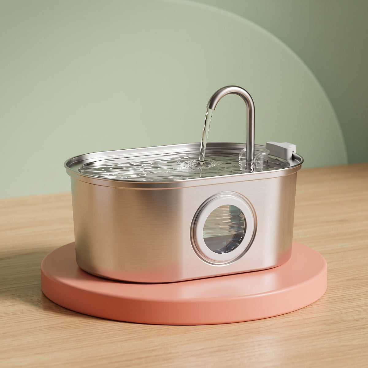 Stainless Steel Powered Cat Water Fountain – 3.2L with Filters