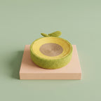 Avocado Cat Scratcher Bed – Plush Green Design with Natural Sisal