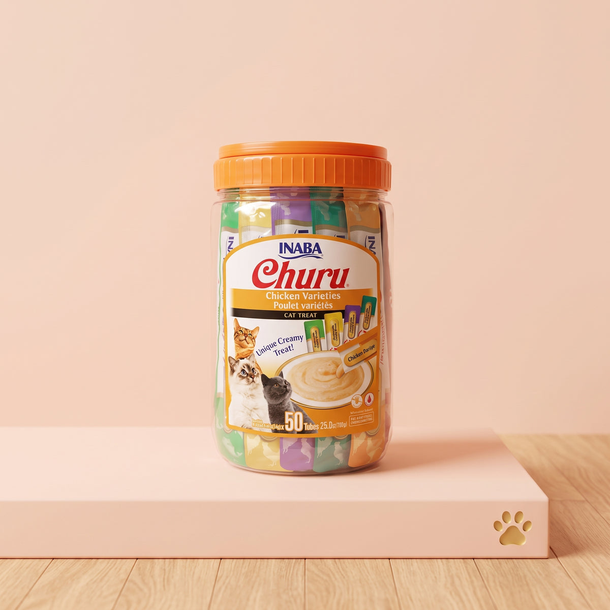 Inaba Churu Chicken Varieties Cat Treat – 50 Pack
