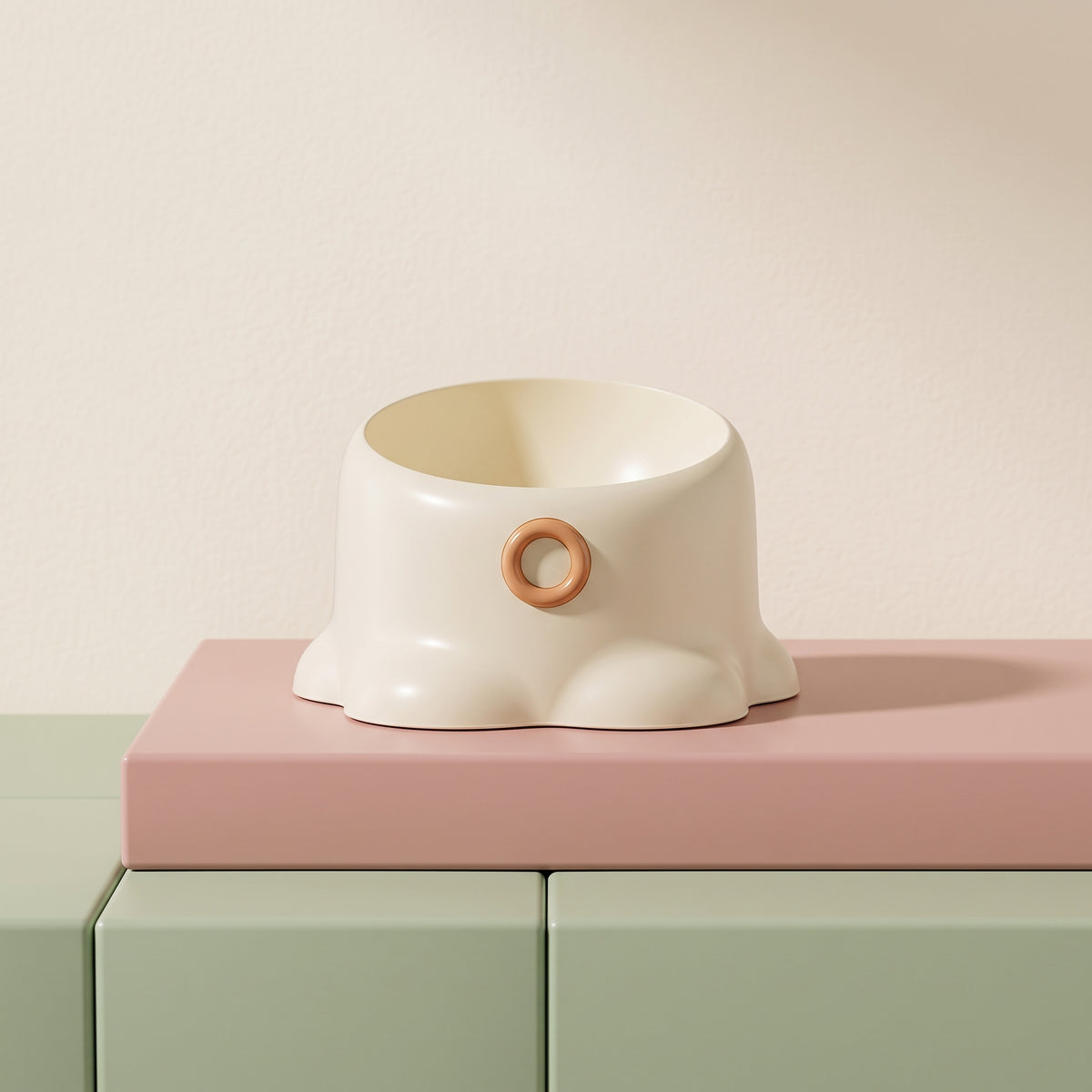 Raised Cat Bowl with Squid-Leg Base – Anti-Tip Design