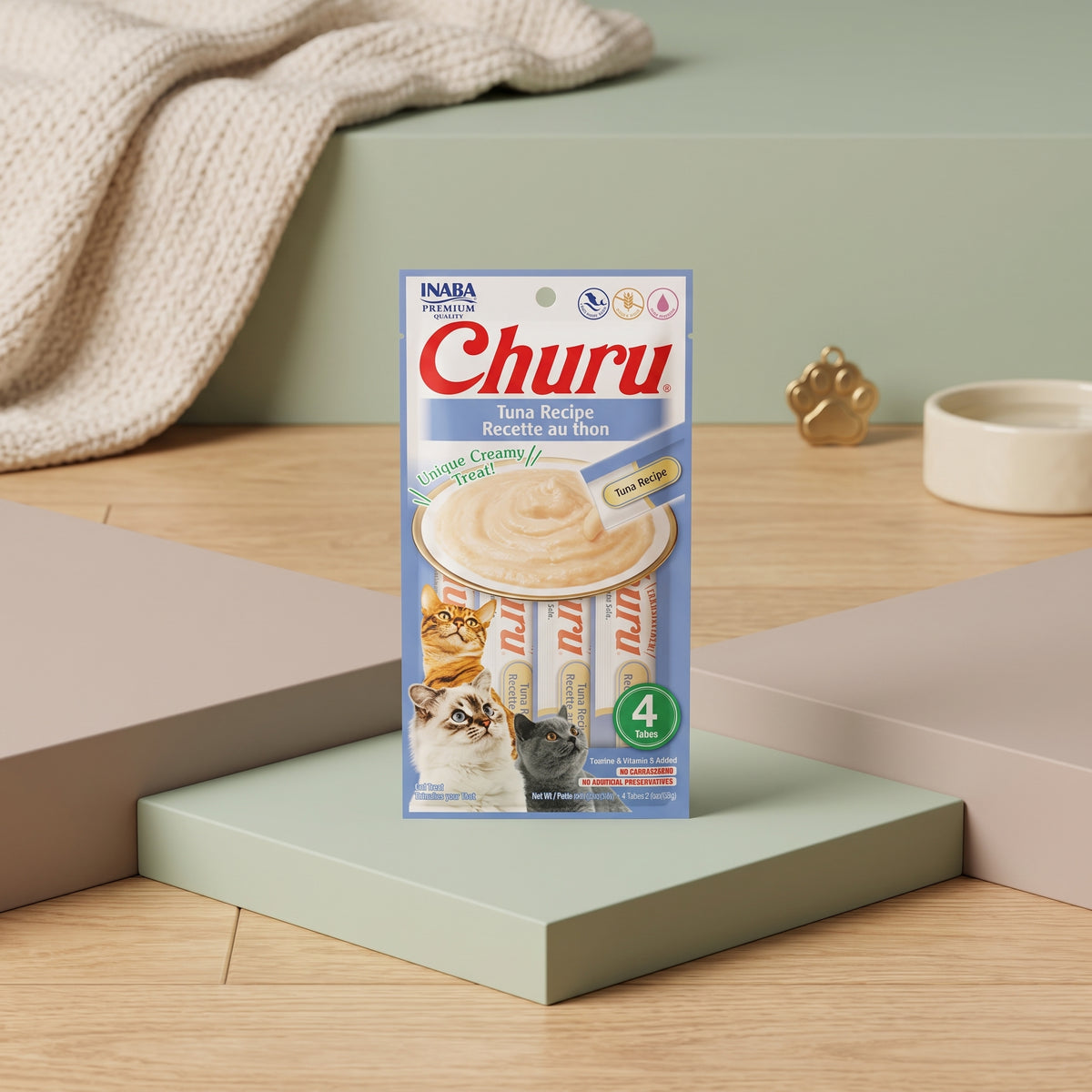 Churu Tuna Lickable Cat Treats – 4pk