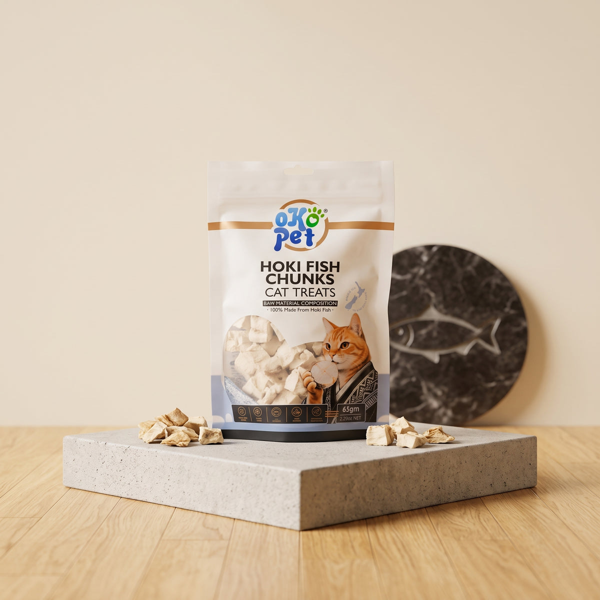 Freeze‑Dried Hoki Fish Chunks for Cats – 100% NZ Wild Hoki