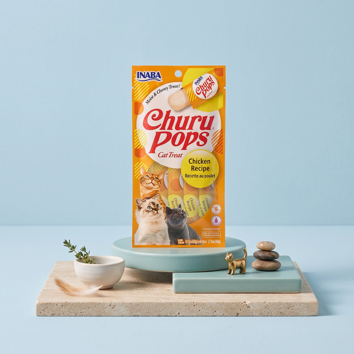 INABA Churu Pops Cat Treats – Tuna, Chicken & Salmon