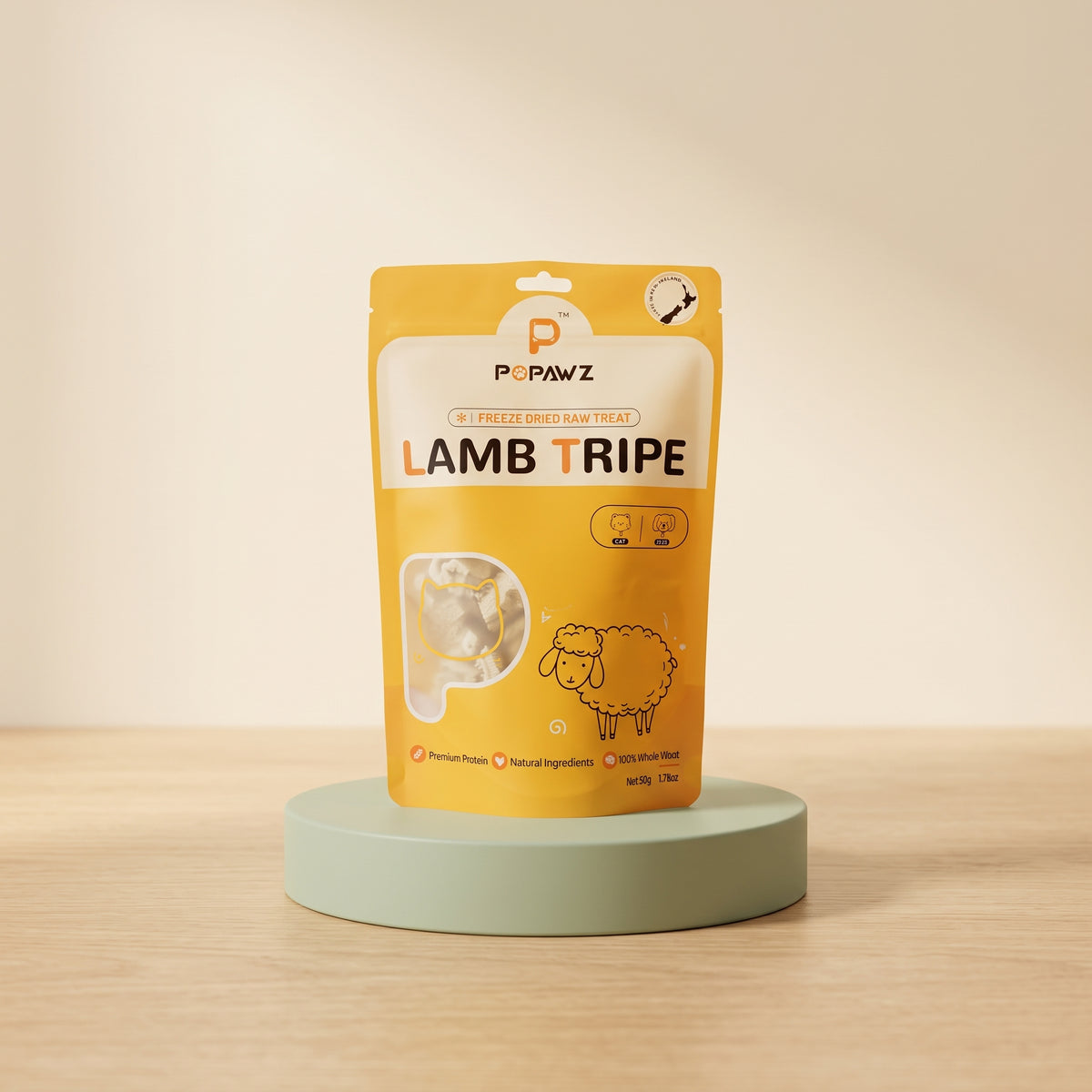 Freeze‑Dried Lamb Tripe Bites for Cats – NZ Grass‑Fed