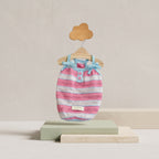 Pink Striped Summer Cat Vest with Bow Ties
