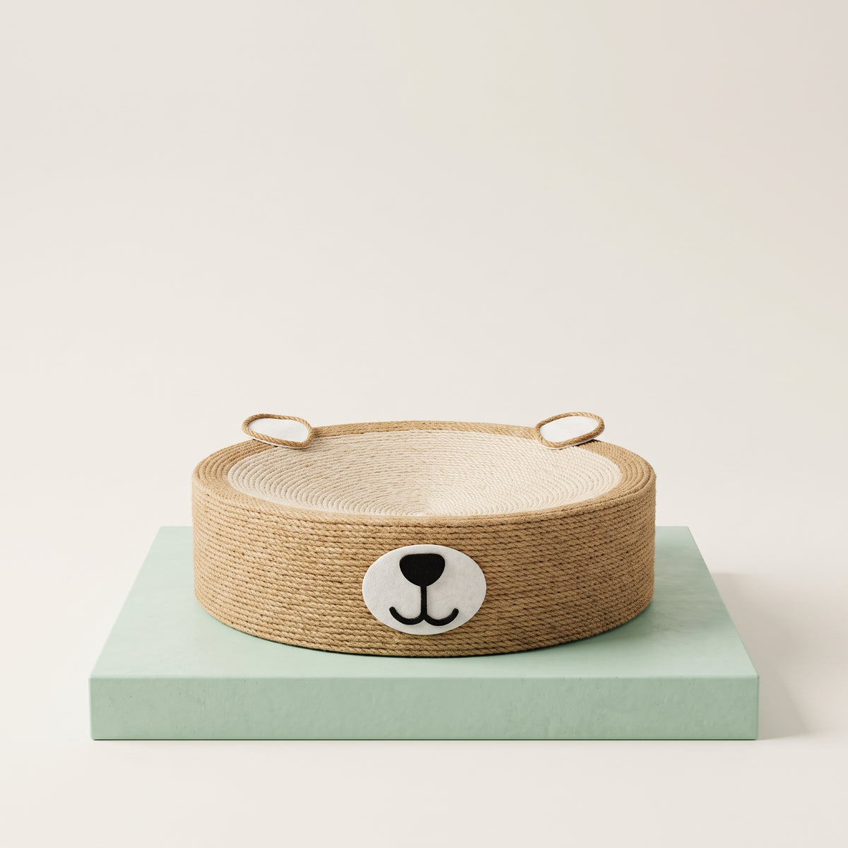 Hemp Fibre Teddy Cat Scratcher Bed