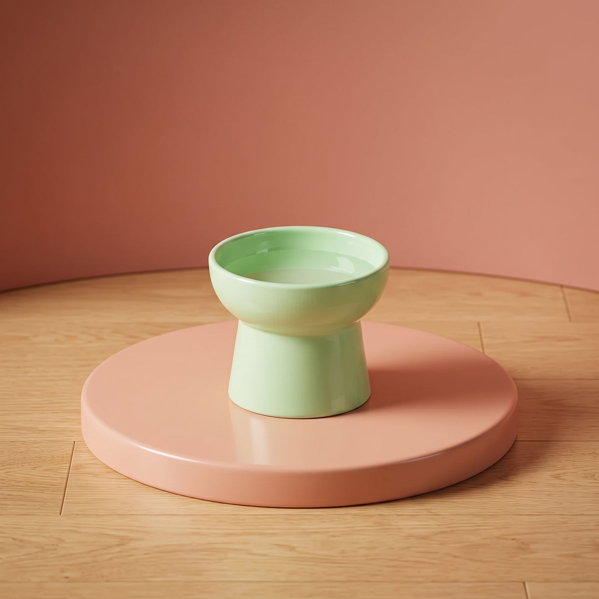 Elevated Tall Ceramic Cat Bowl