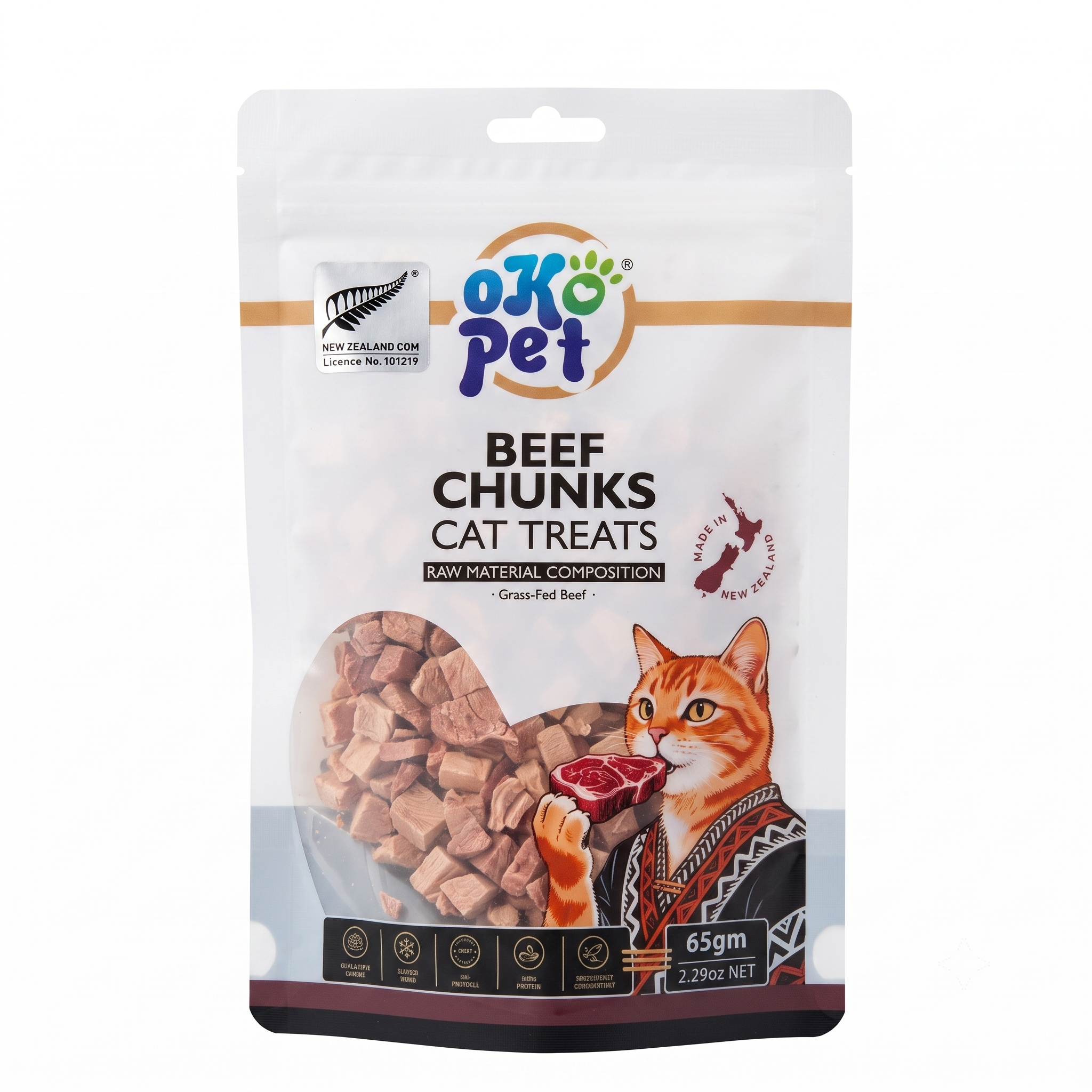 Freeze-Dried Beef Cat Treats - 100% Single Ingredient