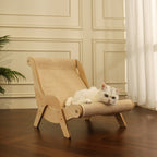 Natural Wood Cat Lounge Chair – Ergonomic & Stylish Comfort by CATATI SELECTED - Default Title - Furniture - Catati