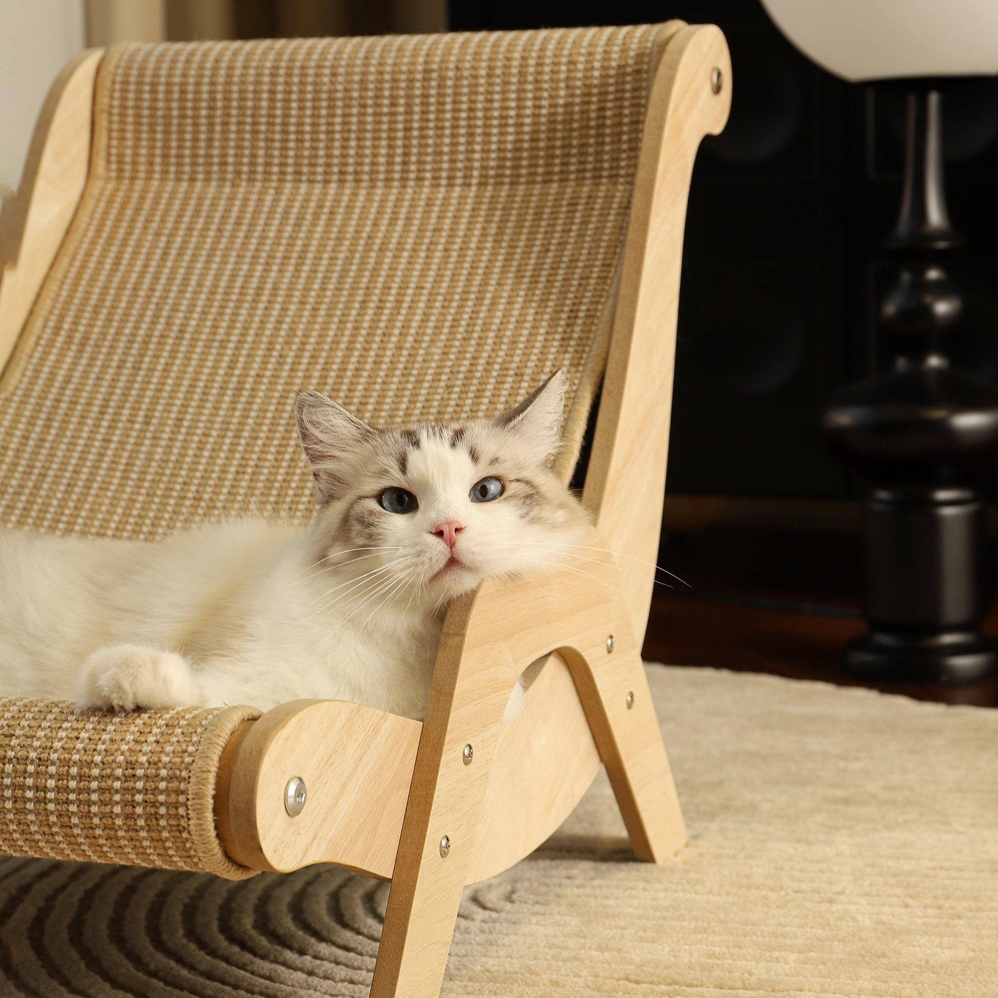 Natural Wood Cat Lounge Chair – Ergonomic & Stylish Comfort by CATATI SELECTED - Default Title - Furniture - Catati