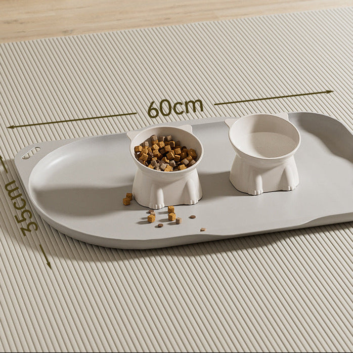 Cat Feeding Tray Mat – Spillproof & Cute
