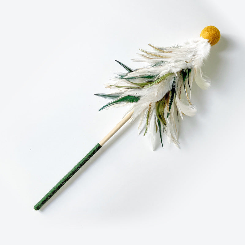 Christmas Cat Wand Toy – Snowman & Feather Tree Variants