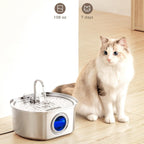 Stainless Steel Powered Cat Water Fountain – 3.2L with Filters by CATATI SELECTED - Water Fountain - Feeder - Catati