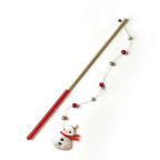 Christmas Cat Wand Toy – Snowman & Feather Tree Variants - Snowman - Toys - Catati Cat Store