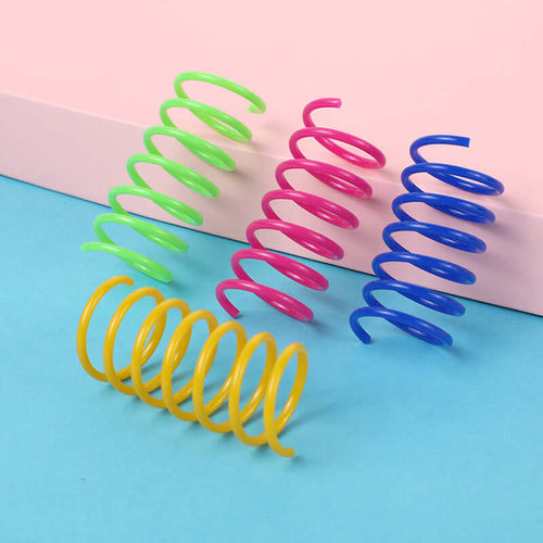 Spring Bounce Cat Toys – 4-Pack of Colourful Enrichment Springs - Default Title - Toys - Catati Cat Store