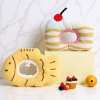 Yellow Fish Cat Recovery Collar – Soft, Playful Post-Surgery Comfort by CATATI SELECTED - Yellow Fish-Shaped Pastry / S - Others - Catati