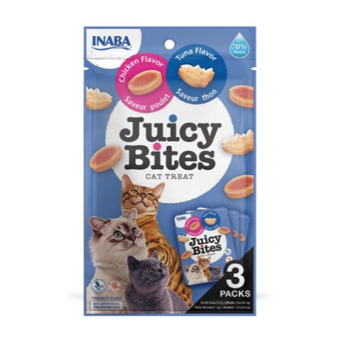 Inaba Chicken & Tuna Juicy Bites – Soft & Moist Cat Treats by INABA - 33.9g - Food - Catati