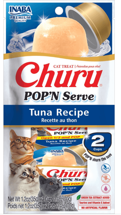 Churu Pop'n Serve Cat Treat – Tuna Recipe (2 Cups) - Default Title - Food - Catati Cat Store