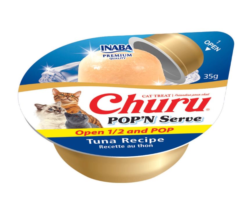 Churu Pop'n Serve Cat Treat – Tuna Recipe (2 Cups) by INABA - Default Title - Food - Catati
