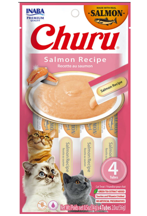 Churu Salmon Lickable Cat Treats – 4pk
