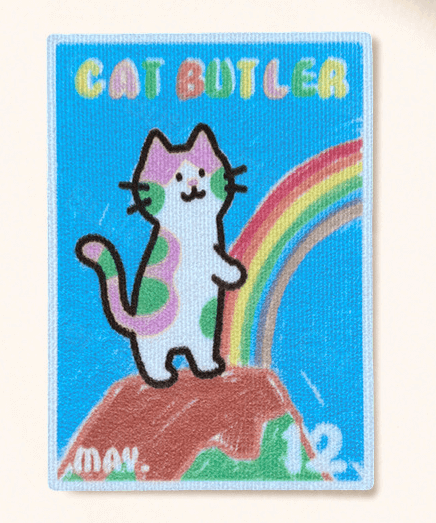 Calendar-Style Upright Cat Scratcher – Fun Vertical Play Board - Cherry - Furniture - Catati Cat Store