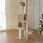 Multi-Level Cat Tree NZ – 140cm Condo Tower with Scratching Posts