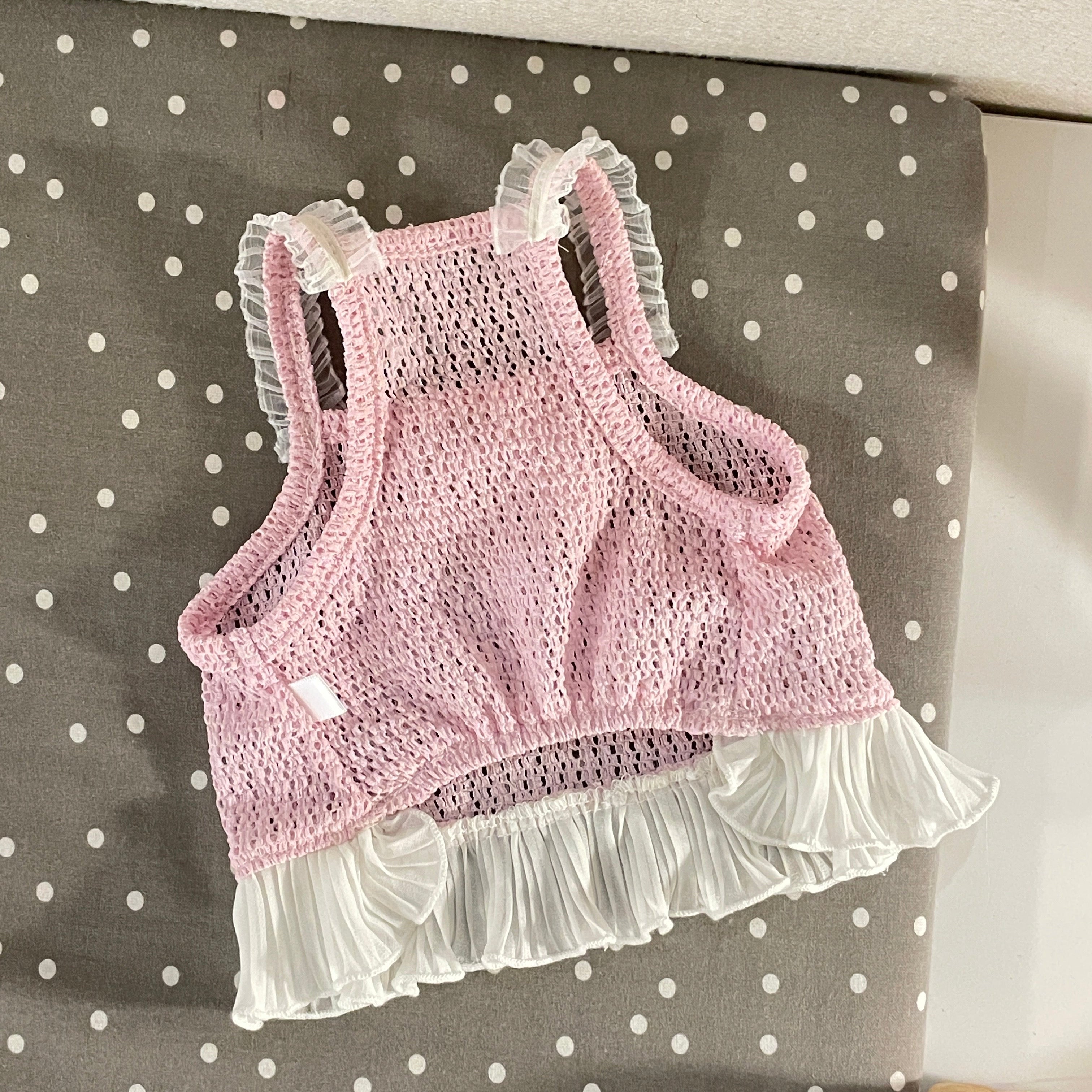 Lace Trim Pink Cat Dress – Summer Mesh Edition by CATATI SELECTED - M - Accessories - Catati