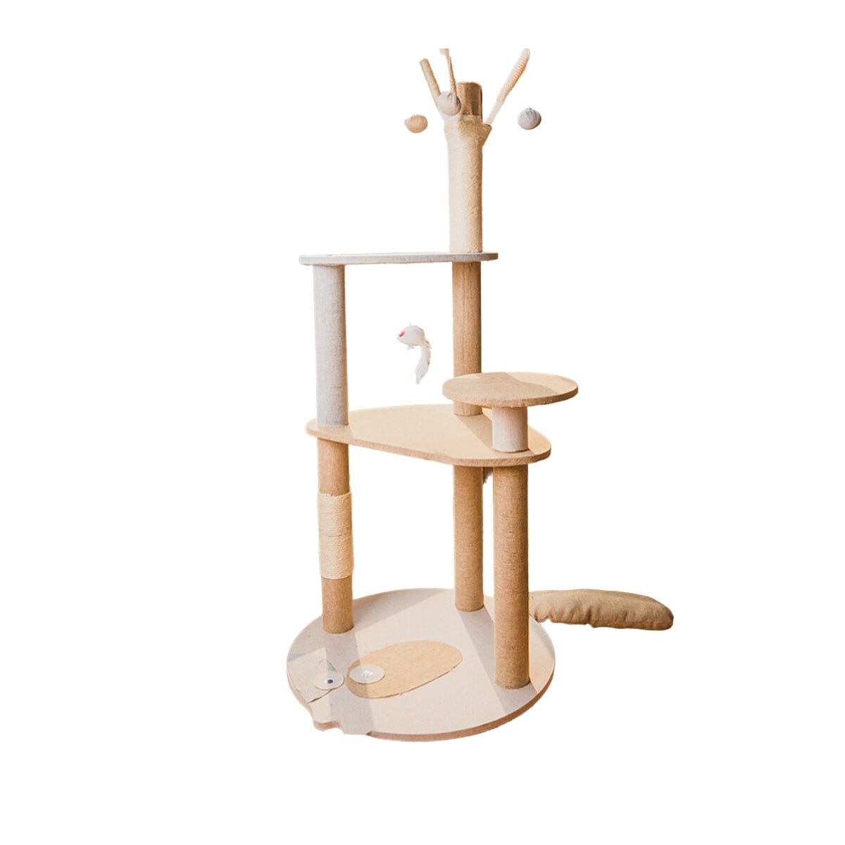 All - in - One Large Cat Tree with Sisal Scratching Posts - catati - nz - cat - products - online