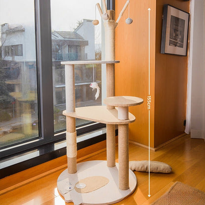 All - in - One Large Cat Tree with Sisal Scratching Posts - catati - nz - cat - products - online