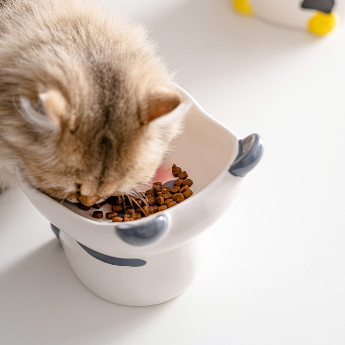 Animal Style Elevated Ceramic Cat Bowl - catati - nz - cat - products - online