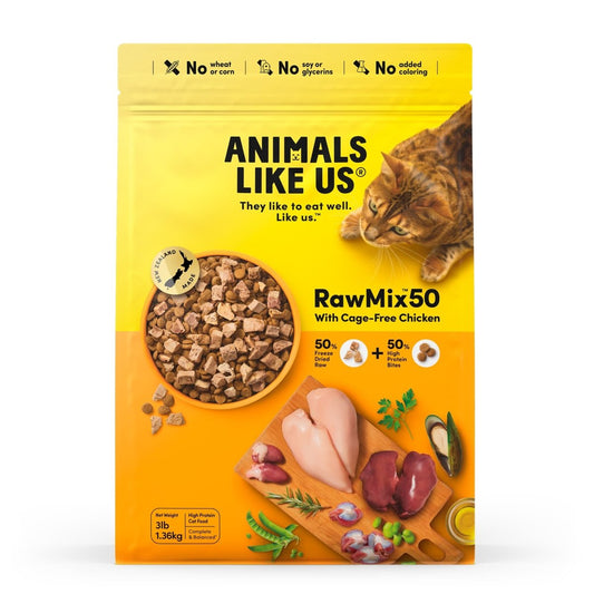 Animals Like Us Cat RawMix50™ NZ Cage - Free Chicken - catati - nz - cat - products - online