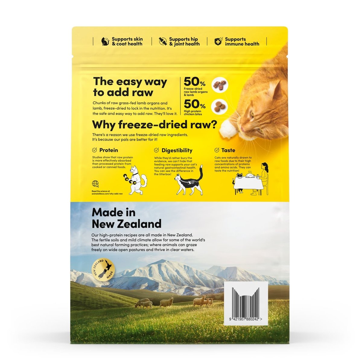 Animals Like Us Cat RawMix50™ with NZ Grass - Fed Lamb & Cage - Free Chicken - catati - nz - cat - products - online