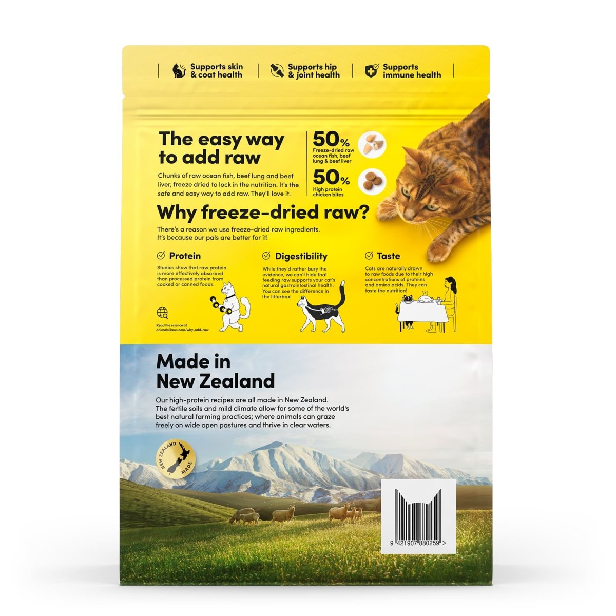 Animals Like Us Cat RawMix50™ with NZ Ocean Fish & Cage - Free Chicken - catati - nz - cat - products - online