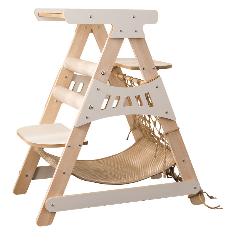 Natural Wood Cat Tower with Hammock & Climbing Net by CATATI SELECTED - Default Title - Furniture - Catati