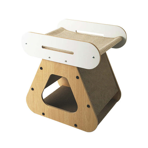 Modern Cat Scratcher & Lounge – Multi-Level with Natural Finish - Default Title - Furniture - Catati Cat Store