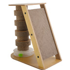 Vertical Cardboard Cat Scratcher Tower with Toy Track by CATATI SELECTED - Default Title - Furniture - Catati