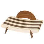 Wooden Design Curved Cat Lounge - High-Density Corrugated Scratcher