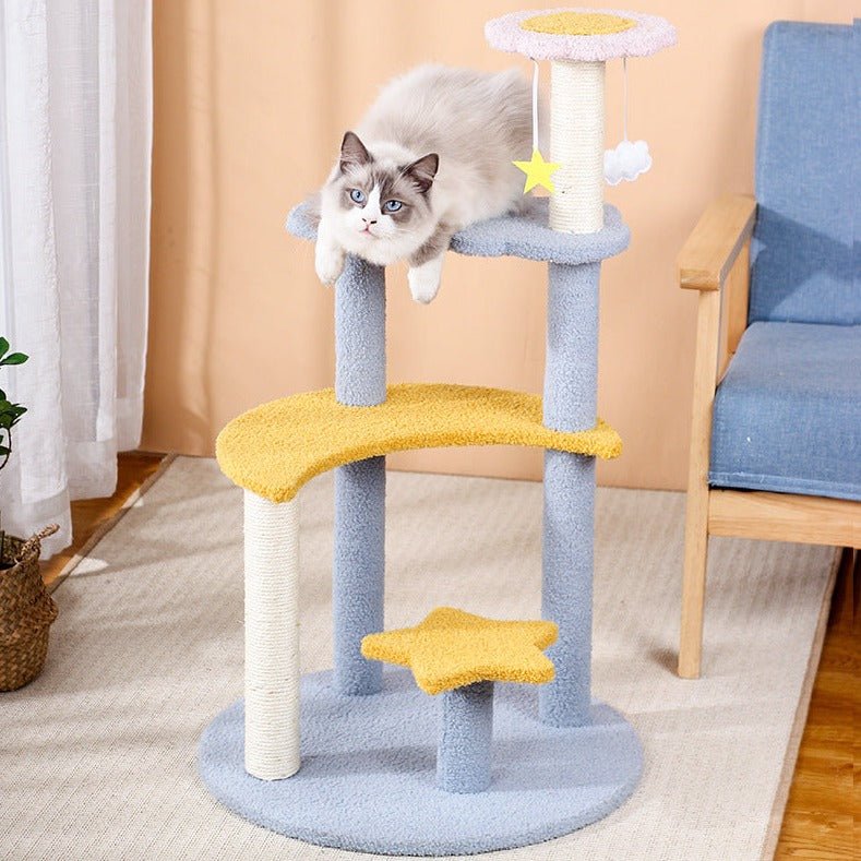 Blue Star and Moon Cat Tree - catati - nz - cat - products - online