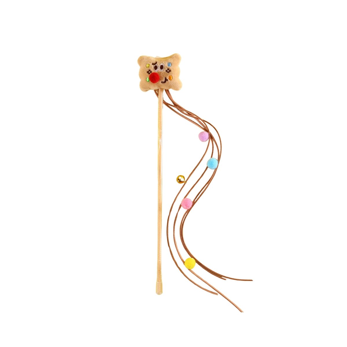 Cartoon Cat Teaser Wand with Plush Tassels & Sound - catati - nz - cat - products - online