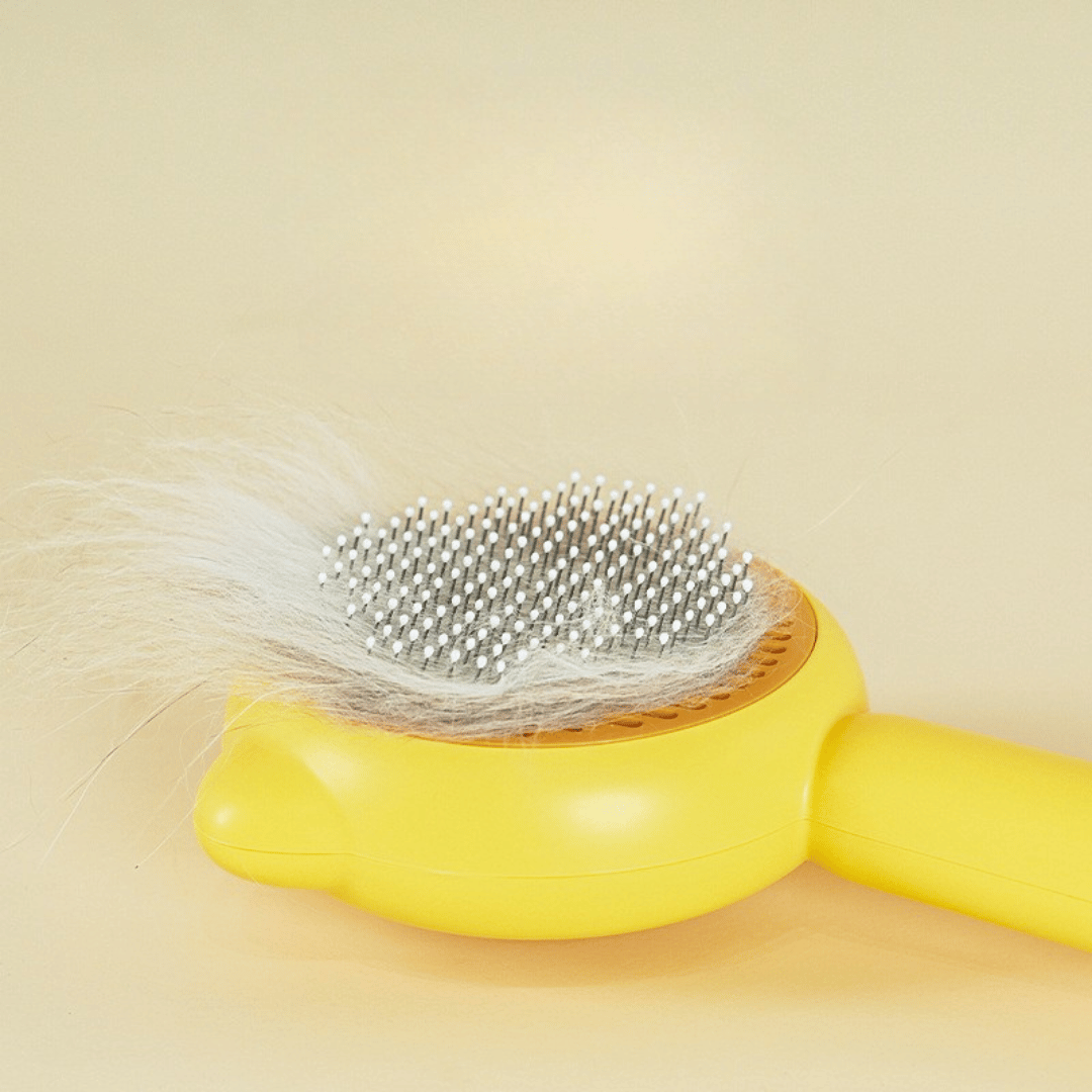 Cat Grooming Brush with Fur Remover by CATATI SELECTED - Yellow - Grooming - Catati
