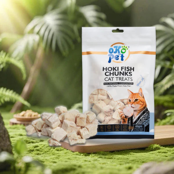 Freeze‑Dried Hoki Fish Chunks for Cats – 100% NZ Wild Hoki