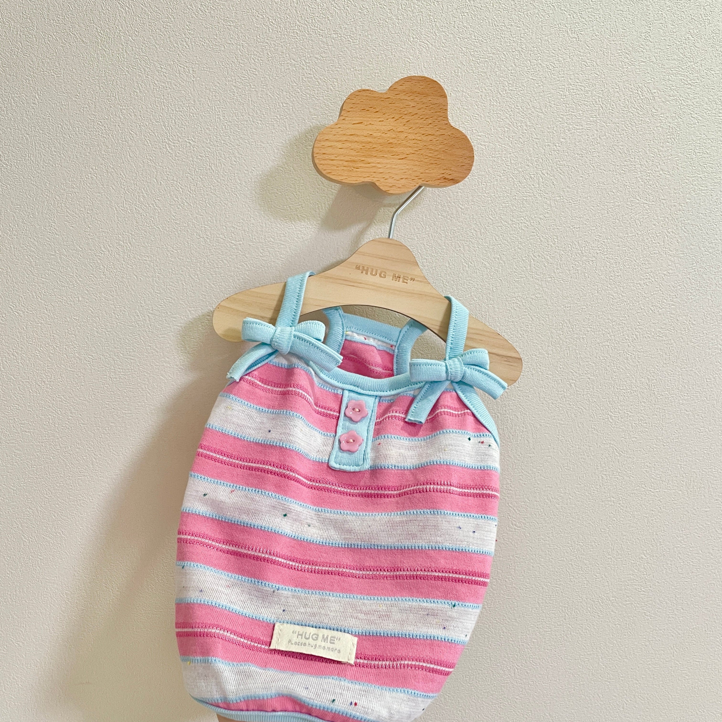 Pink Striped Summer Cat Vest with Bow Ties by CATATI SELECTED - M - Accessories - Catati