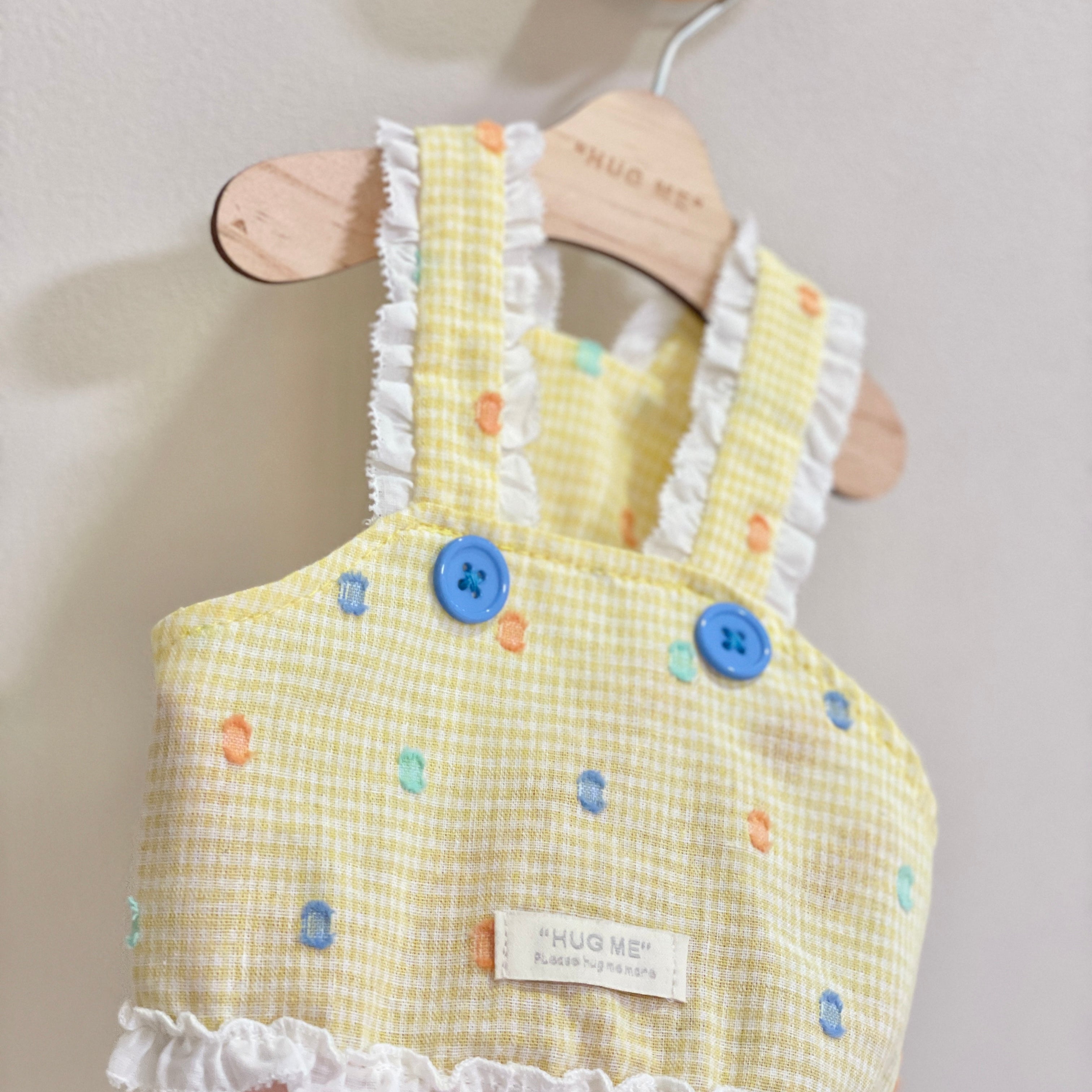 Gingham Frill Cat Dress – Yellow Dot Edition by CATATI SELECTED - L - Accessories - Catati