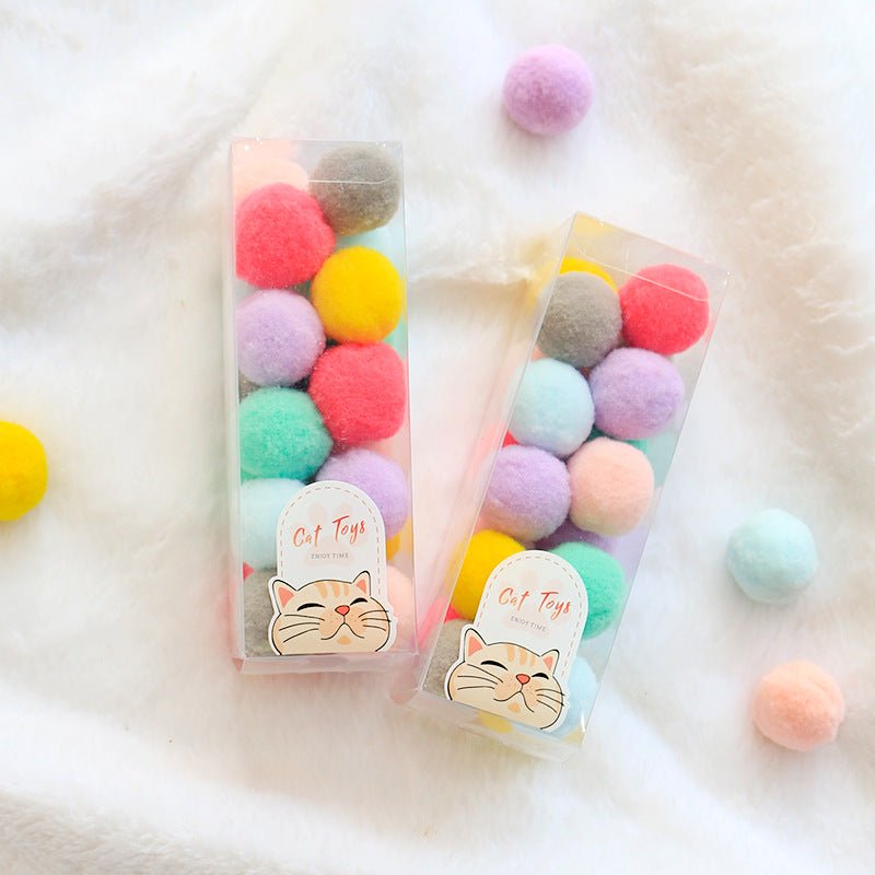 Colorful Fluffy Cat Pom Pom Toys by CATATI SELECTED - Default Title - Toy - Catati