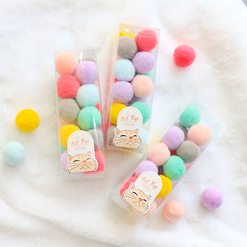 Colorful Fluffy Cat Pom Pom Toys by CATATI SELECTED - Default Title - Toy - Catati